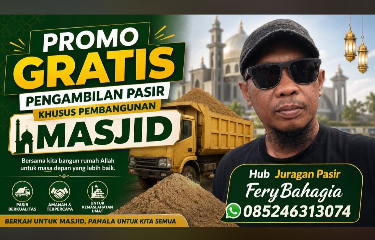 Peringati Hari Lahir Pancasila, FeryBahagia Salurkan Pasir Gratis untuk Pembangunan Masjid di Berau